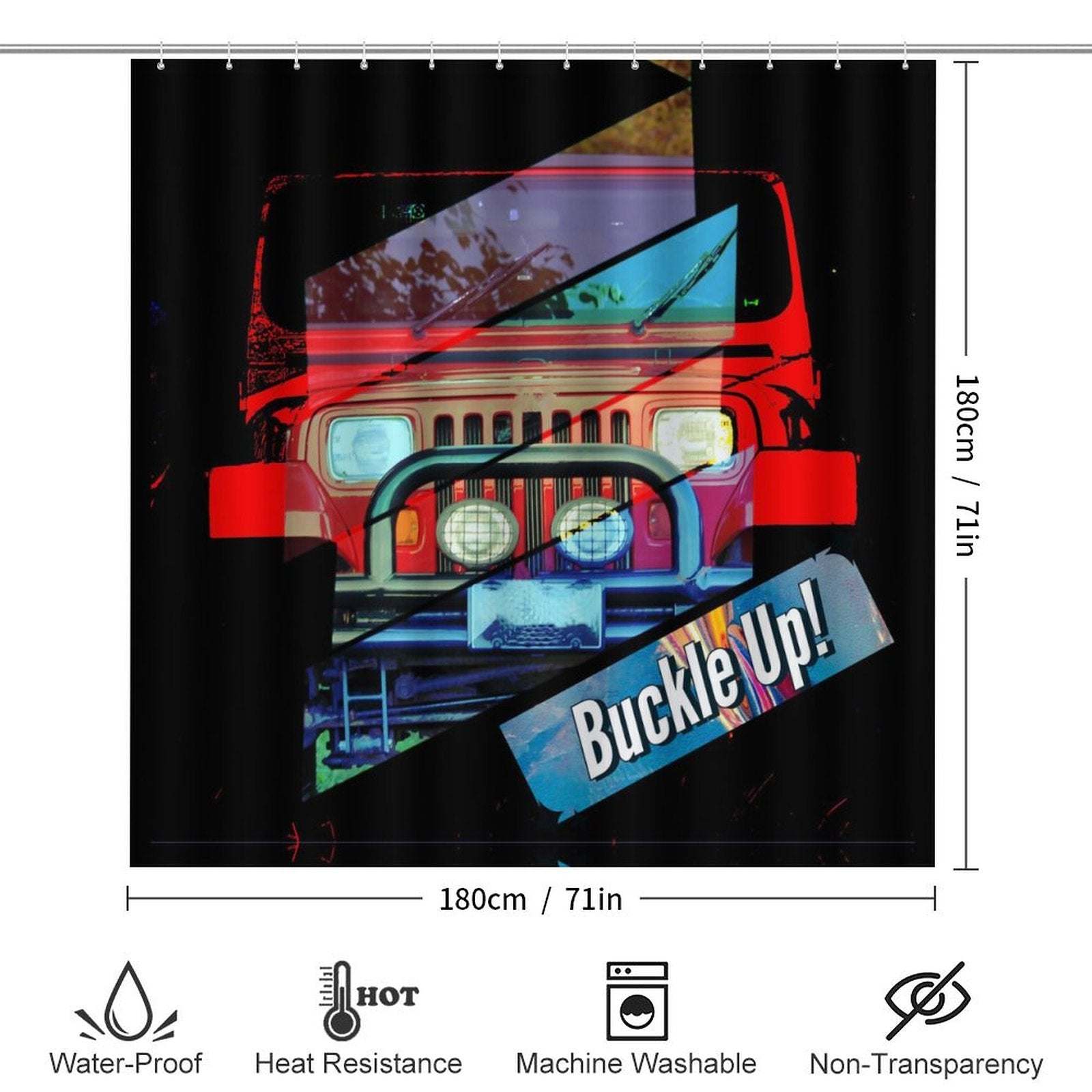 Buckle Up! 4-wheel Drive Bathroom Decor 4-Piece Accessory Set