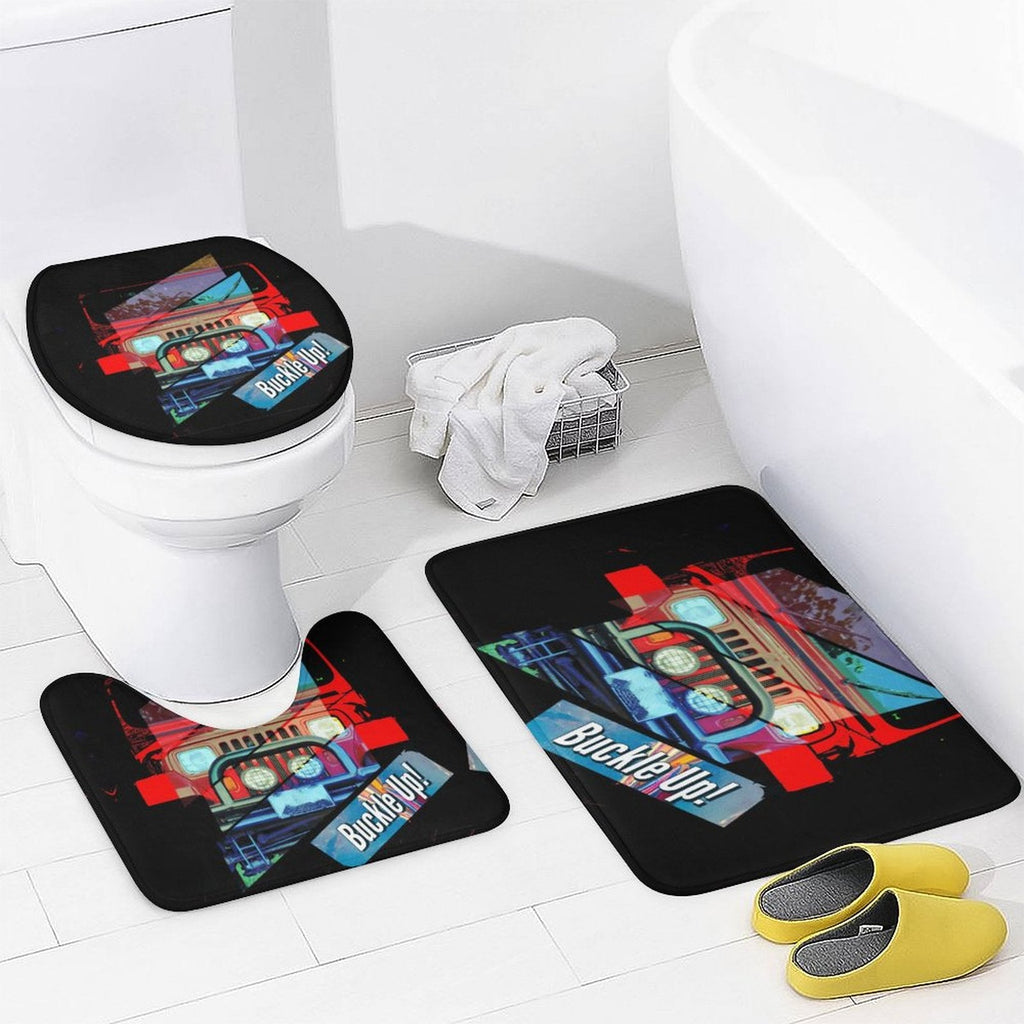 Buckle Up! 4-wheel Drive Bathroom Decor 4-Piece Accessory Set