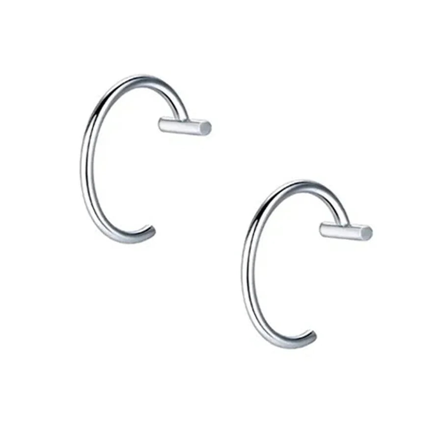 2 Piece Set Stainless Steel Clip-On Nose and Lip Rings | Punk Style Fake Piercing Jewelry
