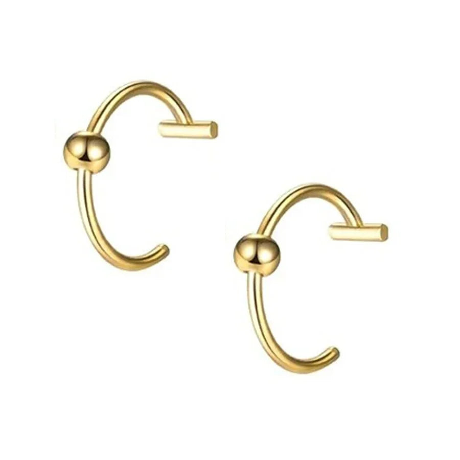 2 Piece Set Stainless Steel Clip-On Nose and Lip Rings | Punk Style Fake Piercing Jewelry