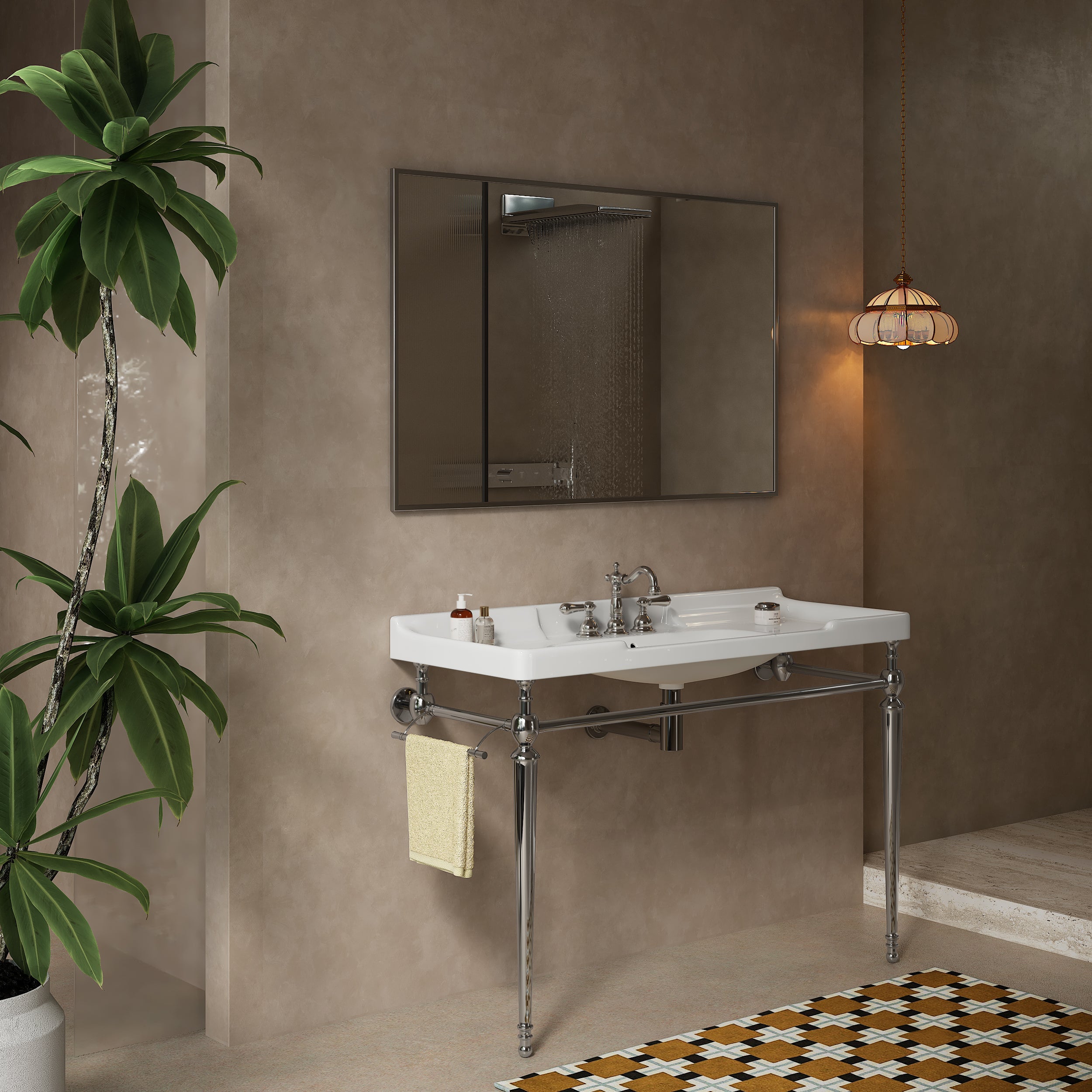 VICI 48" Bathroom Console Sink, Wall-Mounted