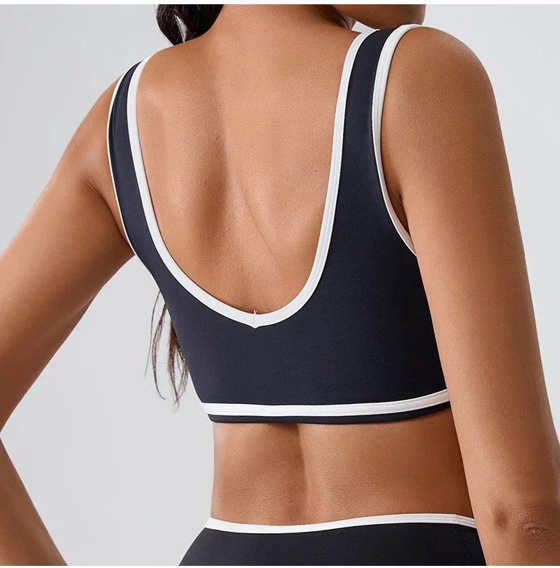 Women Sport Bras Splicing Fitness Tank Breathable Women Underwear Yoga Tops Bra Crop Top Gym Wear Women Push Up Workout Clothes