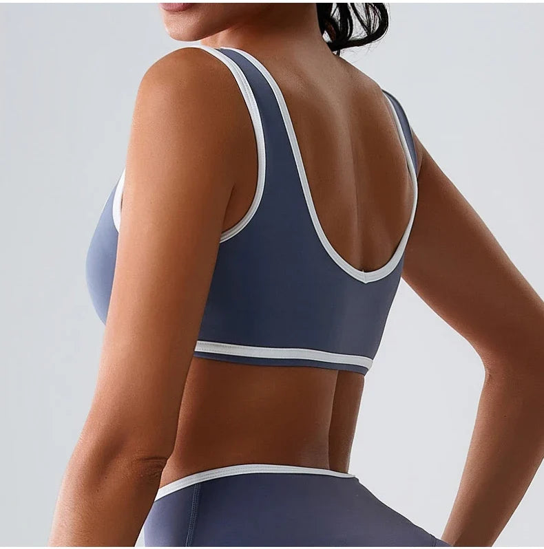 Women Sport Bras Splicing Fitness Tank Breathable Women Underwear Yoga Tops Bra Crop Top Gym Wear Women Push Up Workout Clothes