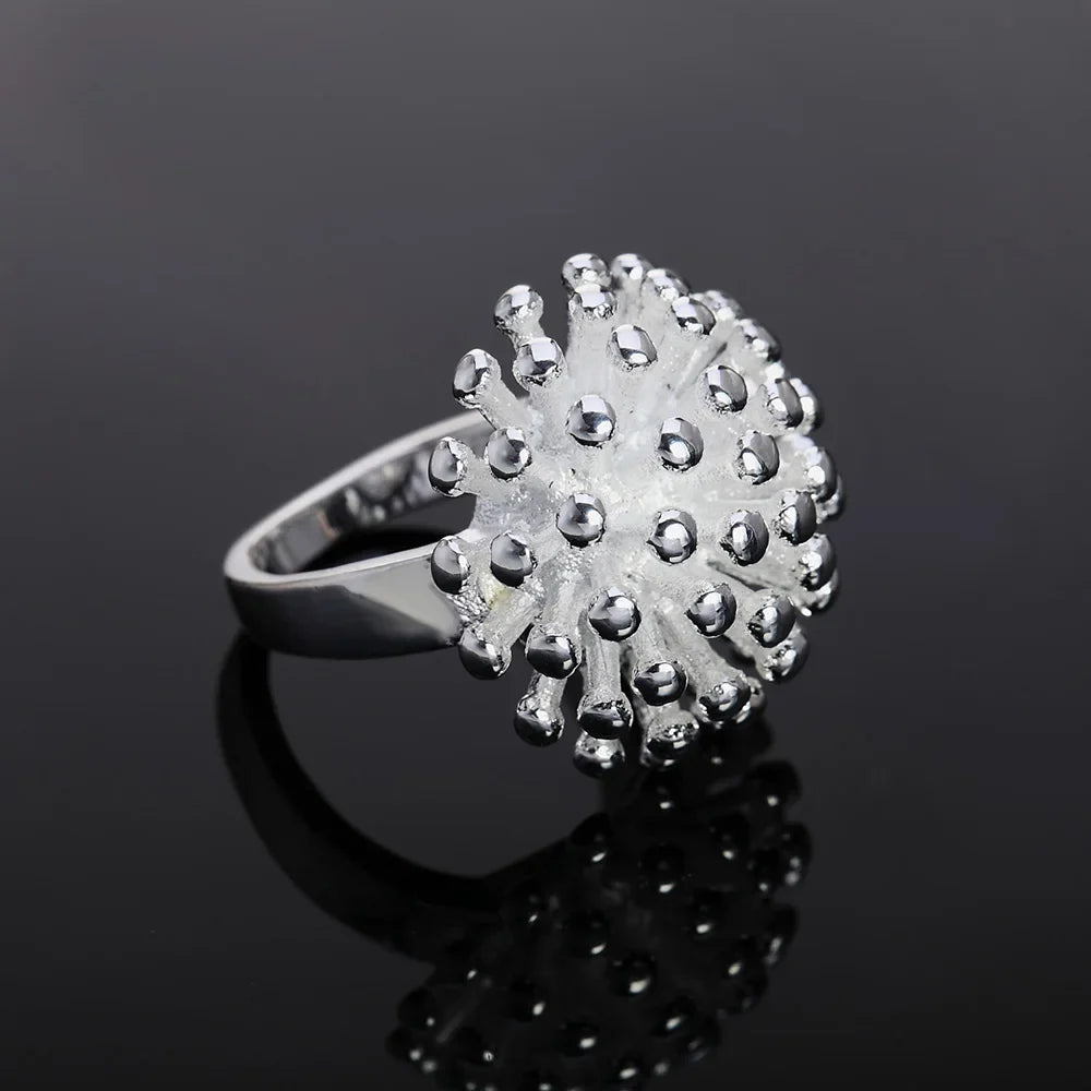 925 Sterling Silver Engagement Rings For Women Ladies Vintage Luxury Fine Jewelry Accessories Gifts Jewellery