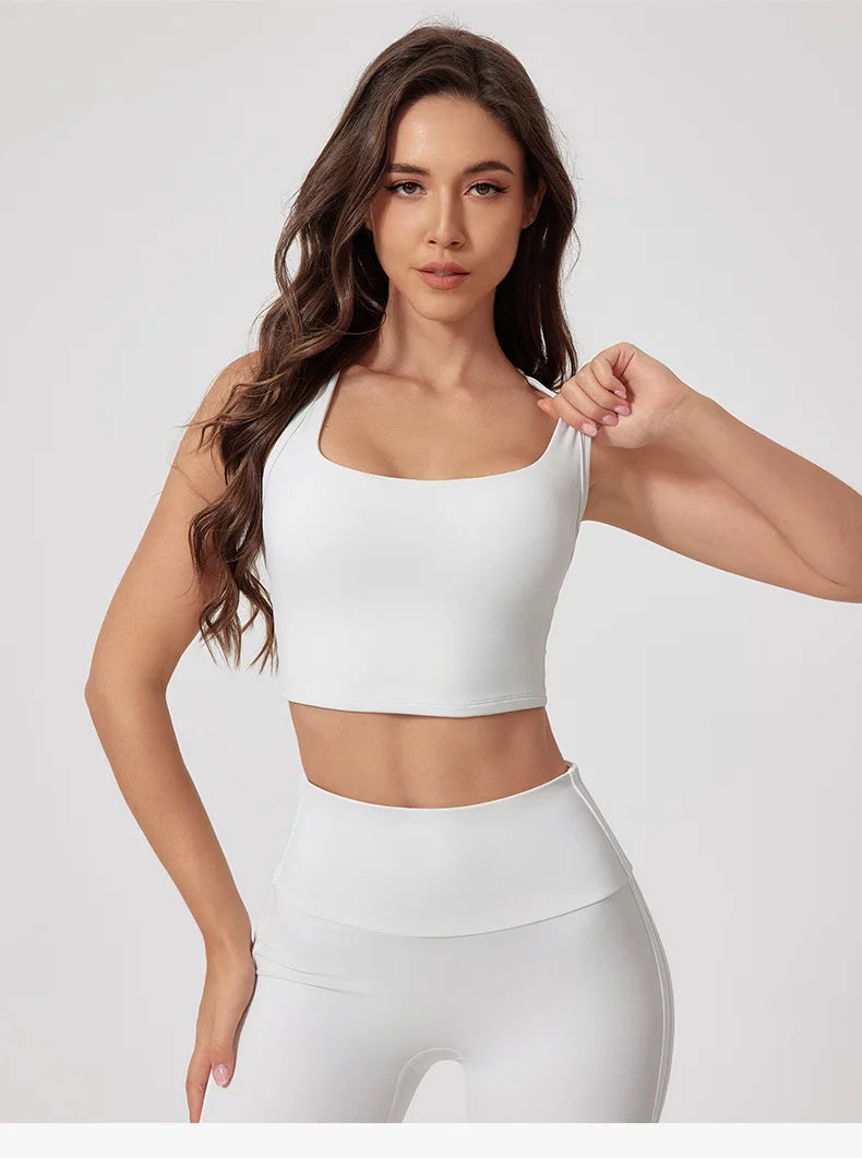 Yoga Suit Women Tracksuit Sports Vest High Waist Legging Outfit Girl Gym Set Fitness Running Workout Clothes Push Up Sportswear