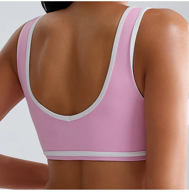 Women Sport Bras Splicing Fitness Tank Breathable Women Underwear Yoga Tops Bra Crop Top Gym Wear Women Push Up Workout Clothes