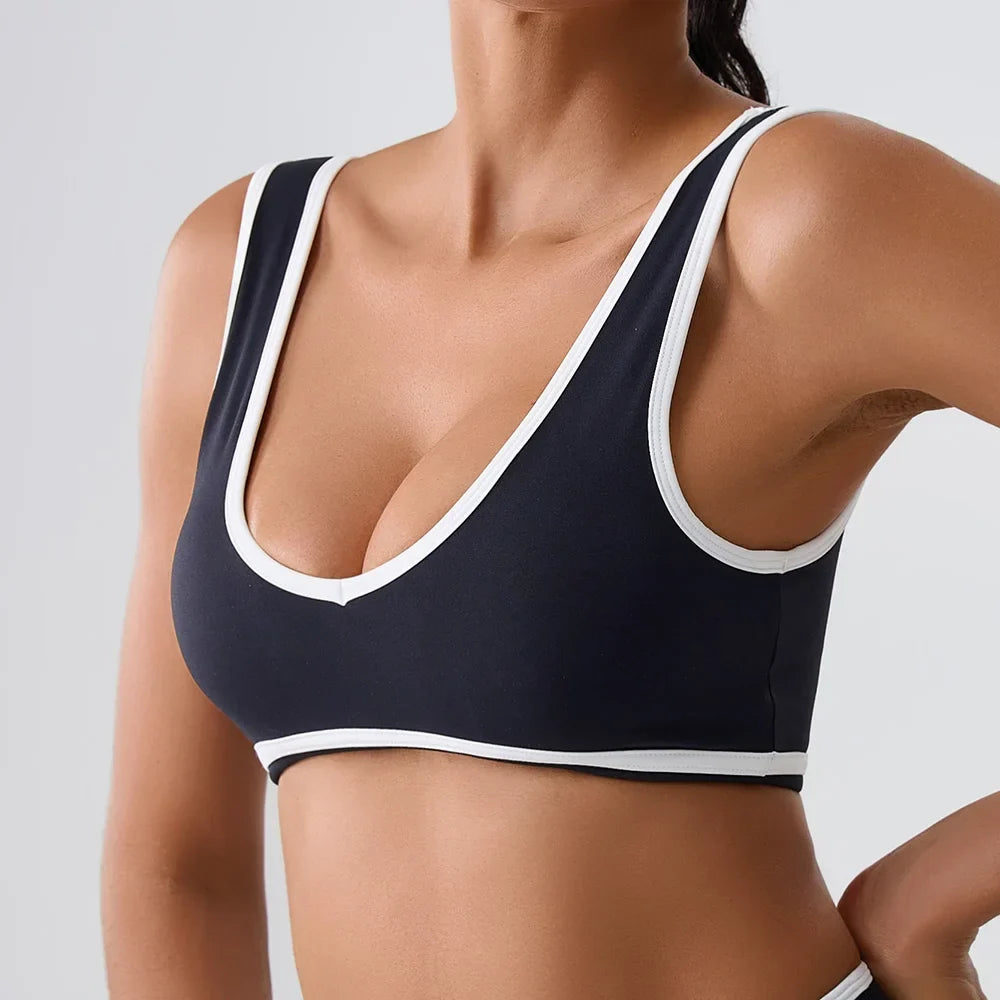 Women Sport Bras Splicing Fitness Tank Breathable Women Underwear Yoga Tops Bra Crop Top Gym Wear Women Push Up Workout Clothes
