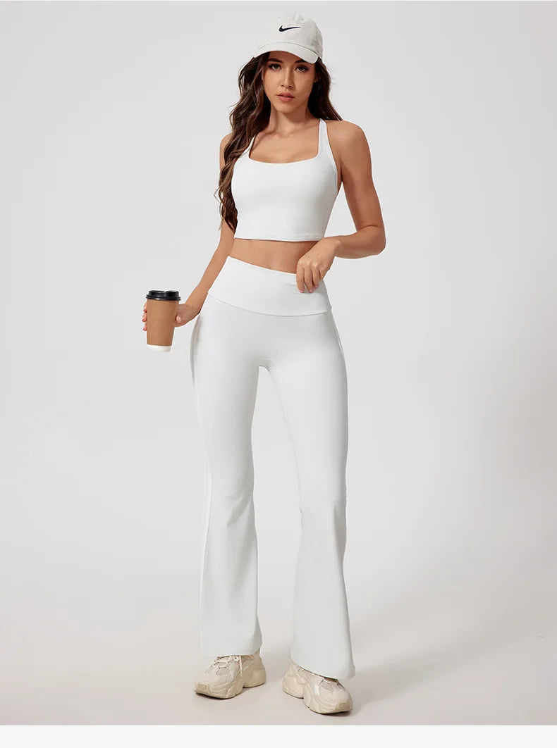 Yoga Suit Women Tracksuit Sports Vest High Waist Legging Outfit Girl Gym Set Fitness Running Workout Clothes Push Up Sportswear