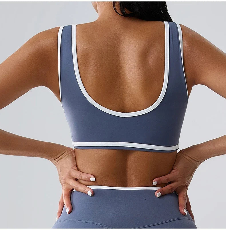 Women Sport Bras Splicing Fitness Tank Breathable Women Underwear Yoga Tops Bra Crop Top Gym Wear Women Push Up Workout Clothes