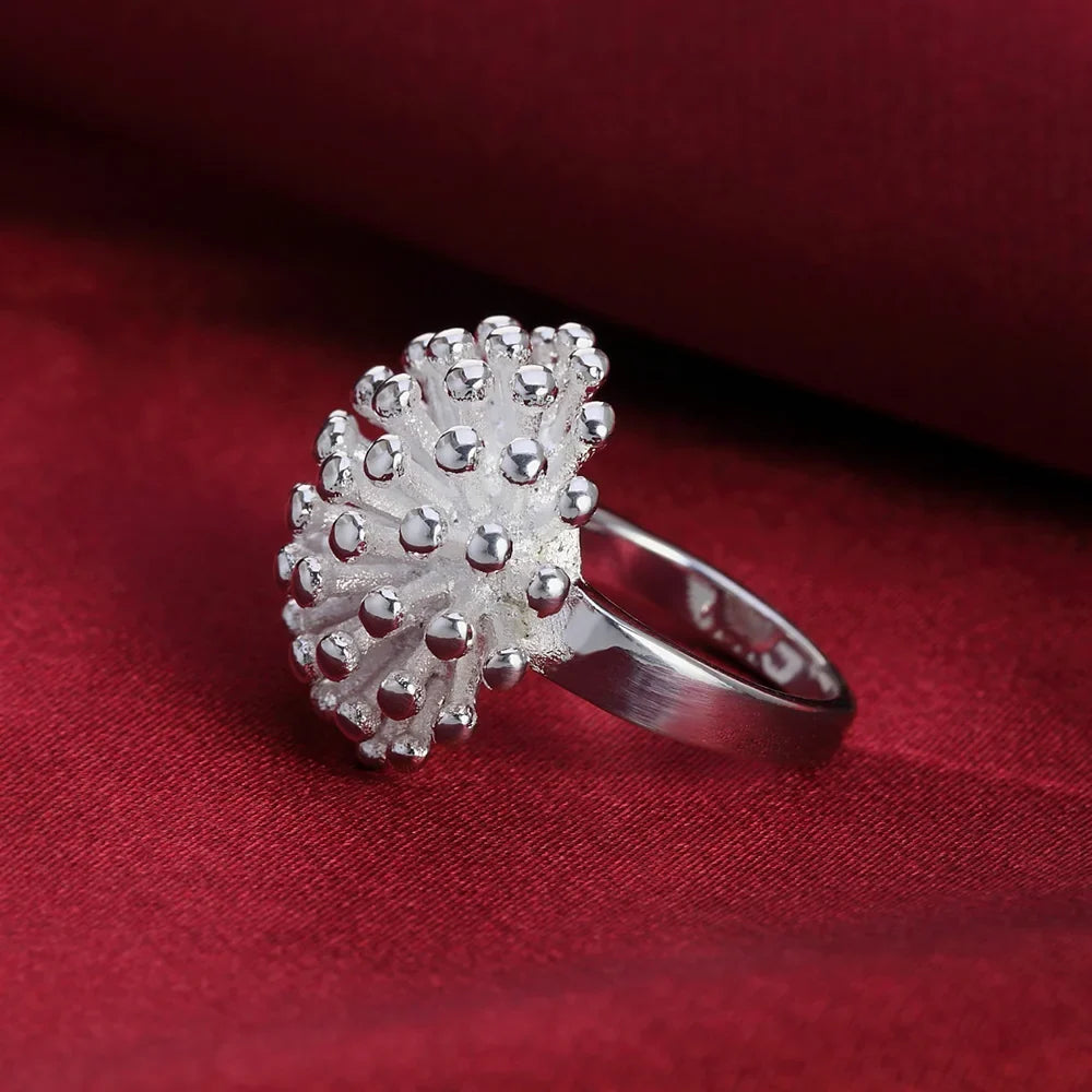 925 Sterling Silver Engagement Rings For Women Ladies Vintage Luxury Fine Jewelry Accessories Gifts Jewellery