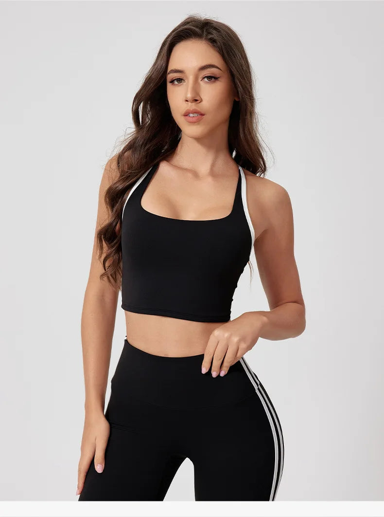 Yoga Suit Women Tracksuit Sports Vest High Waist Legging Outfit Girl Gym Set Fitness Running Workout Clothes Push Up Sportswear