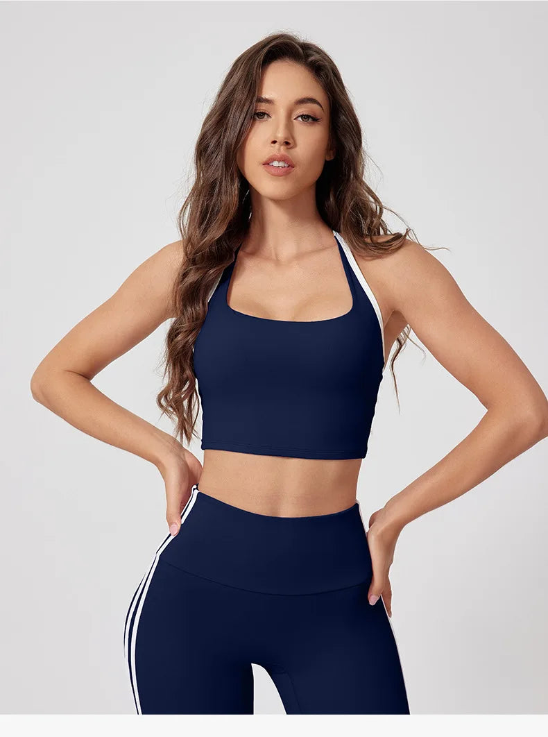 Yoga Suit Women Tracksuit Sports Vest High Waist Legging Outfit Girl Gym Set Fitness Running Workout Clothes Push Up Sportswear