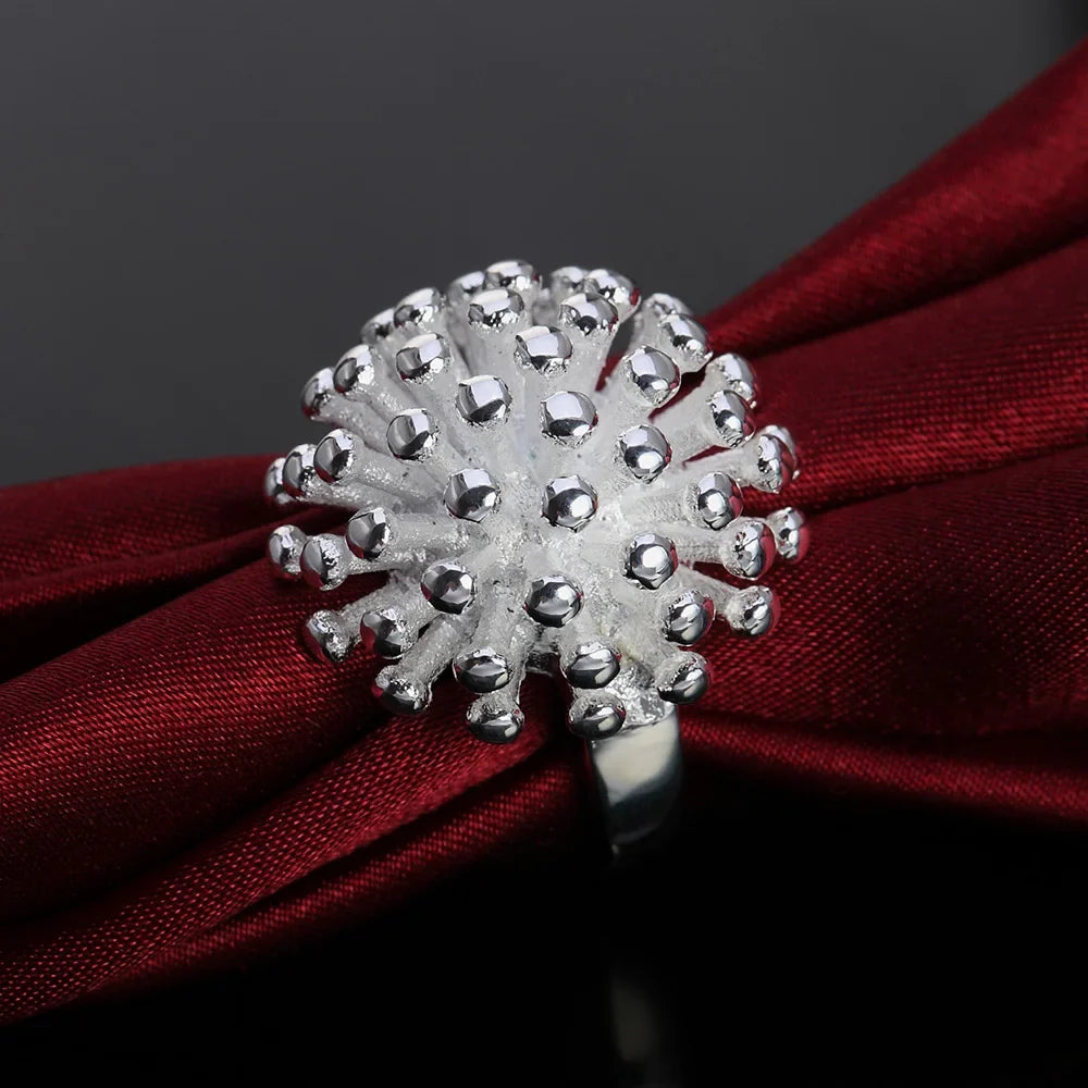 925 Sterling Silver Engagement Rings For Women Ladies Vintage Luxury Fine Jewelry Accessories Gifts Jewellery