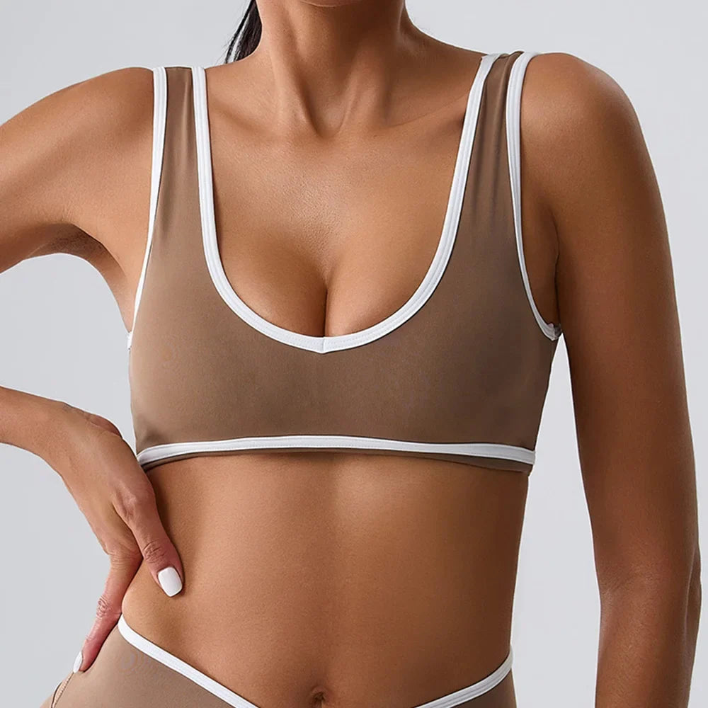 Women Sport Bras Splicing Fitness Tank Breathable Women Underwear Yoga Tops Bra Crop Top Gym Wear Women Push Up Workout Clothes