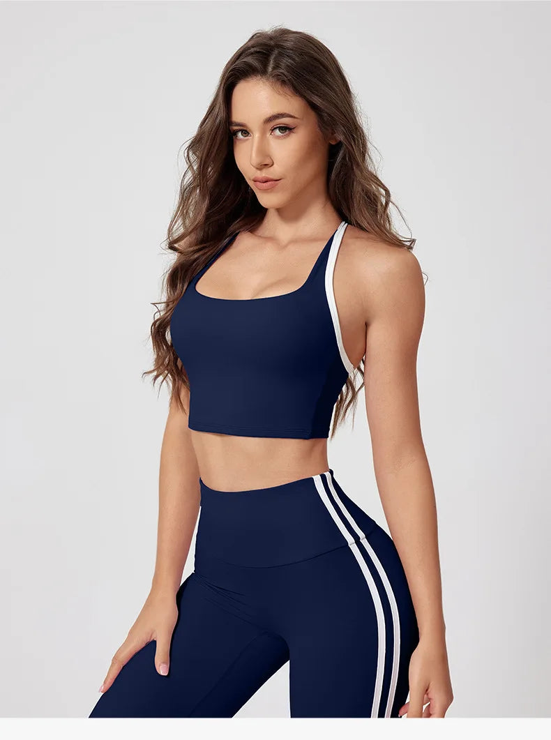 Yoga Suit Women Tracksuit Sports Vest High Waist Legging Outfit Girl Gym Set Fitness Running Workout Clothes Push Up Sportswear