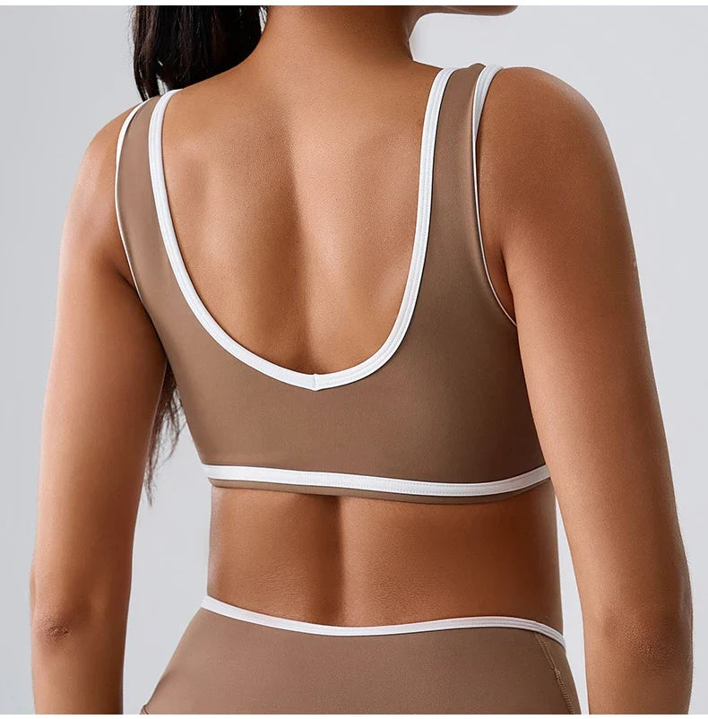 Women Sport Bras Splicing Fitness Tank Breathable Women Underwear Yoga Tops Bra Crop Top Gym Wear Women Push Up Workout Clothes