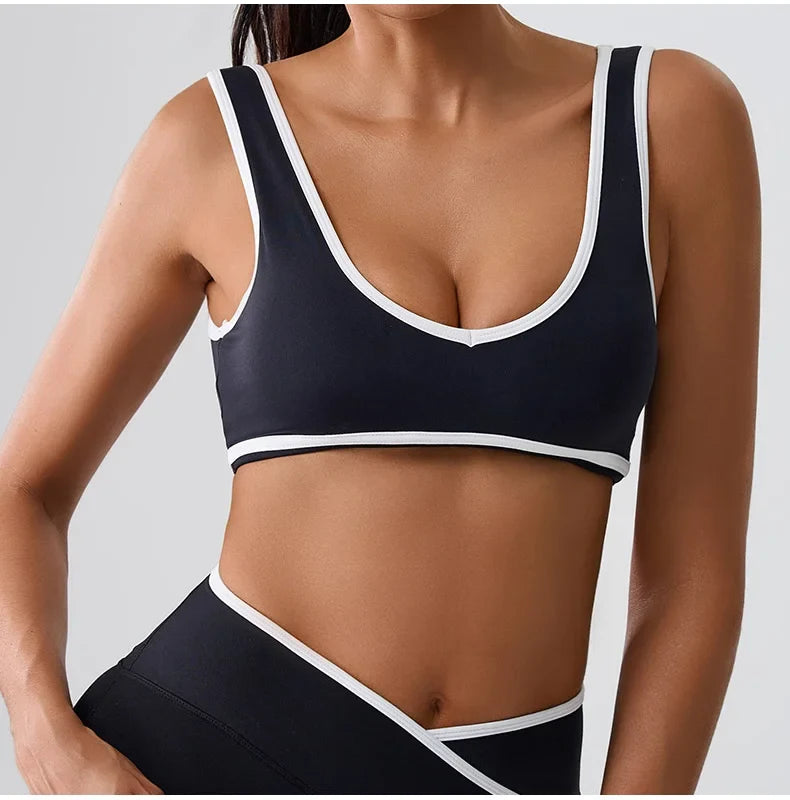 Women Sport Bras Splicing Fitness Tank Breathable Women Underwear Yoga Tops Bra Crop Top Gym Wear Women Push Up Workout Clothes