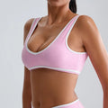 Women Sport Bras Splicing Fitness Tank Breathable Women Underwear Yoga Tops Bra Crop Top Gym Wear Women Push Up Workout Clothes