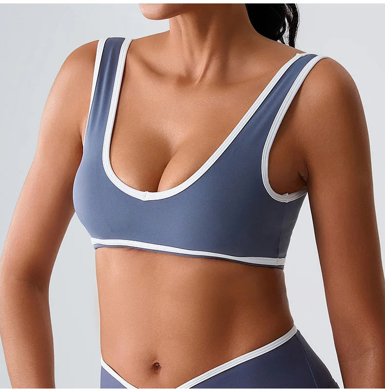 Women Sport Bras Splicing Fitness Tank Breathable Women Underwear Yoga Tops Bra Crop Top Gym Wear Women Push Up Workout Clothes