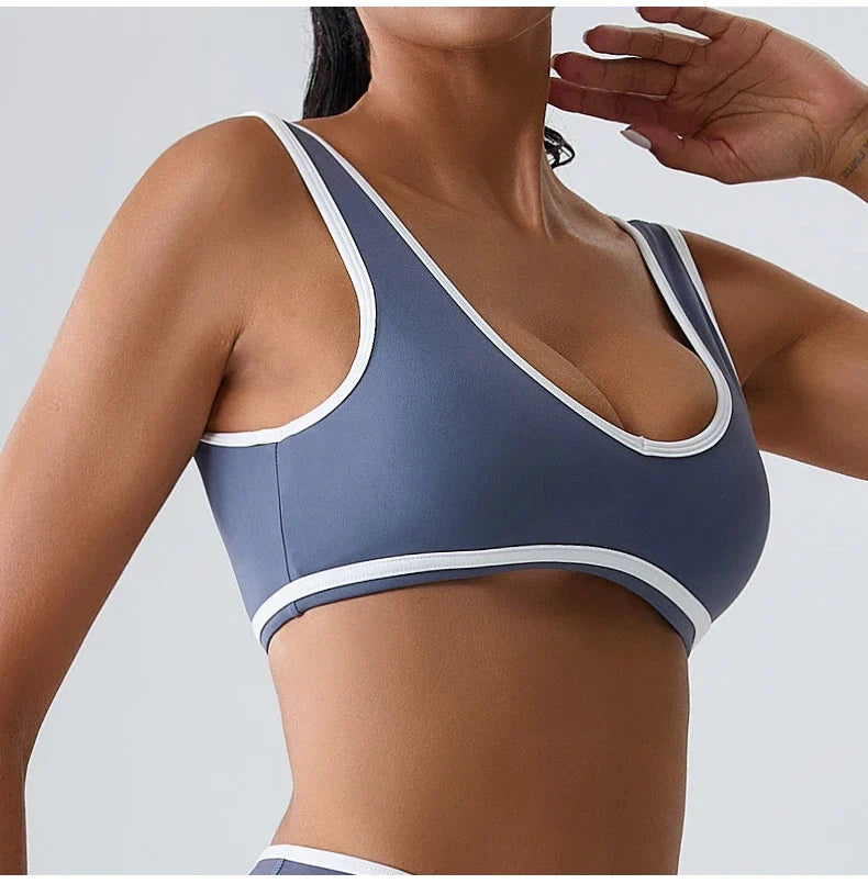 Women Sport Bras Splicing Fitness Tank Breathable Women Underwear Yoga Tops Bra Crop Top Gym Wear Women Push Up Workout Clothes