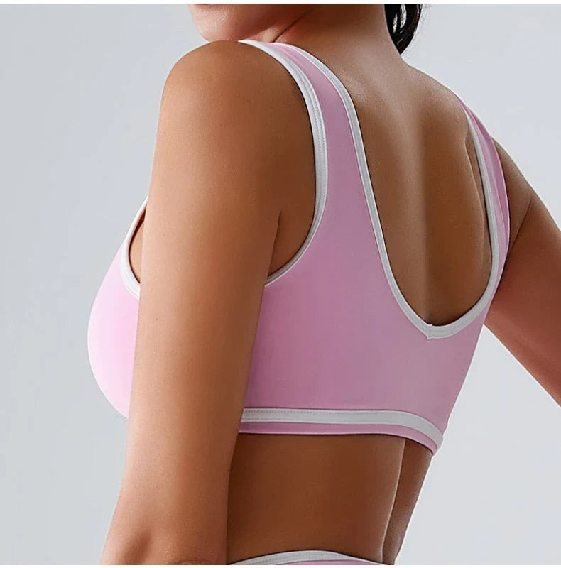Women Sport Bras Splicing Fitness Tank Breathable Women Underwear Yoga Tops Bra Crop Top Gym Wear Women Push Up Workout Clothes