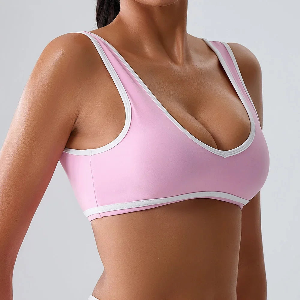 Women Sport Bras Splicing Fitness Tank Breathable Women Underwear Yoga Tops Bra Crop Top Gym Wear Women Push Up Workout Clothes