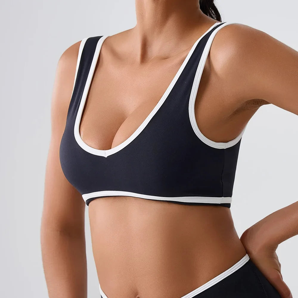 Women Sport Bras Splicing Fitness Tank Breathable Women Underwear Yoga Tops Bra Crop Top Gym Wear Women Push Up Workout Clothes