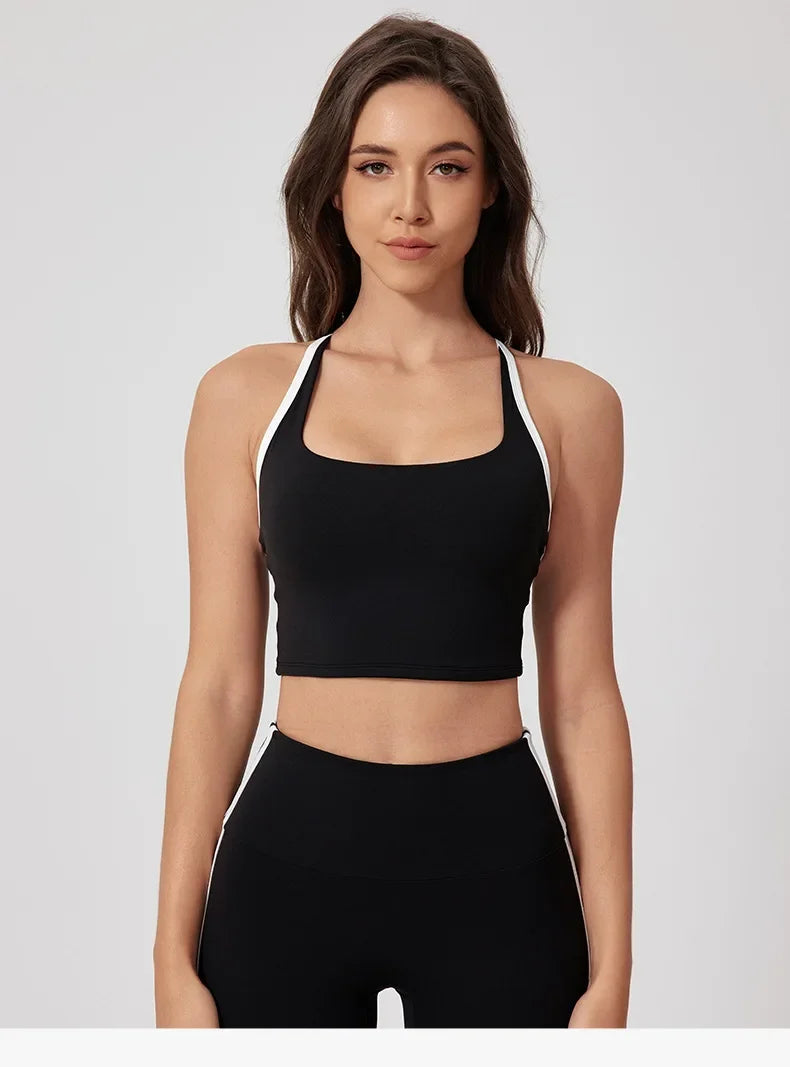 Yoga Suit Women Tracksuit Sports Vest High Waist Legging Outfit Girl Gym Set Fitness Running Workout Clothes Push Up Sportswear