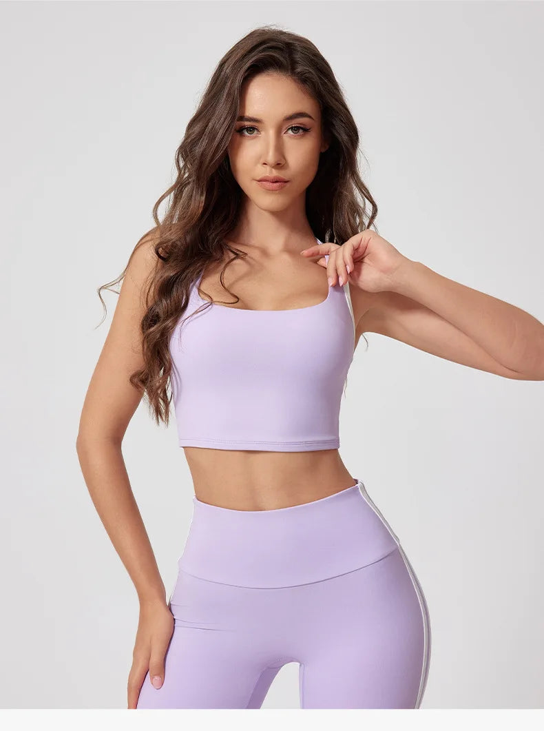 Yoga Suit Women Tracksuit Sports Vest High Waist Legging Outfit Girl Gym Set Fitness Running Workout Clothes Push Up Sportswear