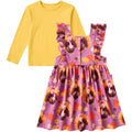 RAISEVERN 4T 5T Little Girl Thanksgiving Dresses Fall Outfits Long Sleeve Dress Set Toddler Clothes Winter 4-5T Years 2Pcs Casual Cute Theme Party - # GIAA211710013