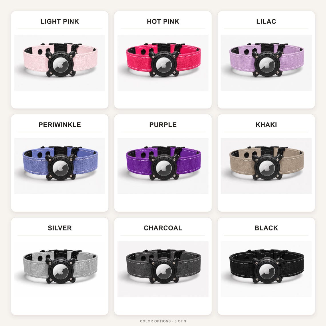 Rugged Waterproof AirTag Dog Collar with Holder